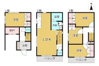GNスタイル ★鉄骨造３階建て４ＬＤＫ、南向きのお家です♪
★前面道路ゆったり６ｍでお車の出し入れも安心
★関西本線「平野」駅まで徒歩１０分