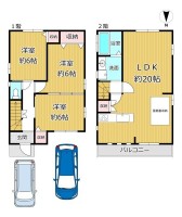 GNスタイル ★約２０帖の広々リビングが魅力の３ＬＤＫ！
★令和８年４月リフォーム完成予定♪
★カースペース２台可能（車種による）