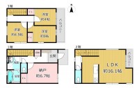 GNスタイル ★２号棟３ＬＤＫ
★約１６．１帖のＬＤＫは対面式キッチン♪
