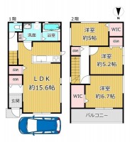 GNスタイル ★令和８年５月完成済み３ＬＤＫ！
★ご家族やお客様との会話も楽しめる対面キッチン
★全居室に収納スペースが確保されておりお部屋をスッキリとお使いいただけます♪