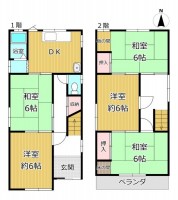 GNスタイル ★木造２階建て５ＤＫ
★カースペース１台分有（車種制限有）
★収益用としても是非ご検討ください。